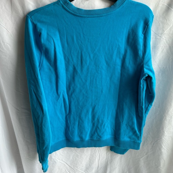 Lauren Ralph Lauren Blue Long Sleeve Pullover w/ Front Zipper Pouch Size L - Picture 2 of 3